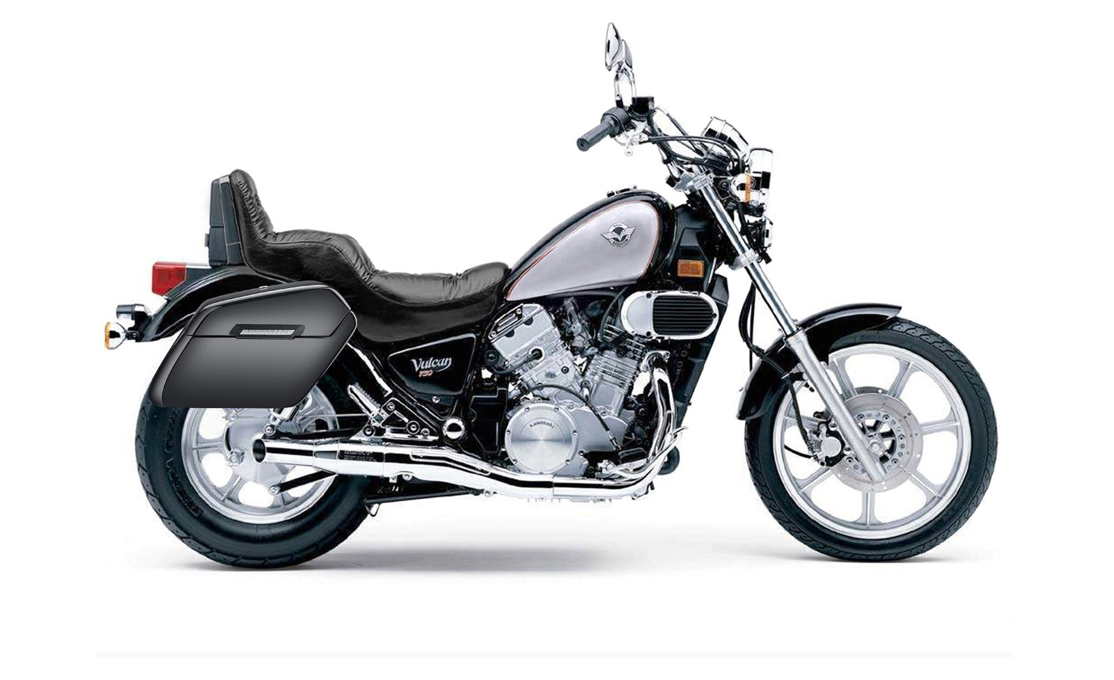 38L - Baldur XL Shock Cutout Kawasaki Vulcan 750 VN750 Painted Hard Alforjas
