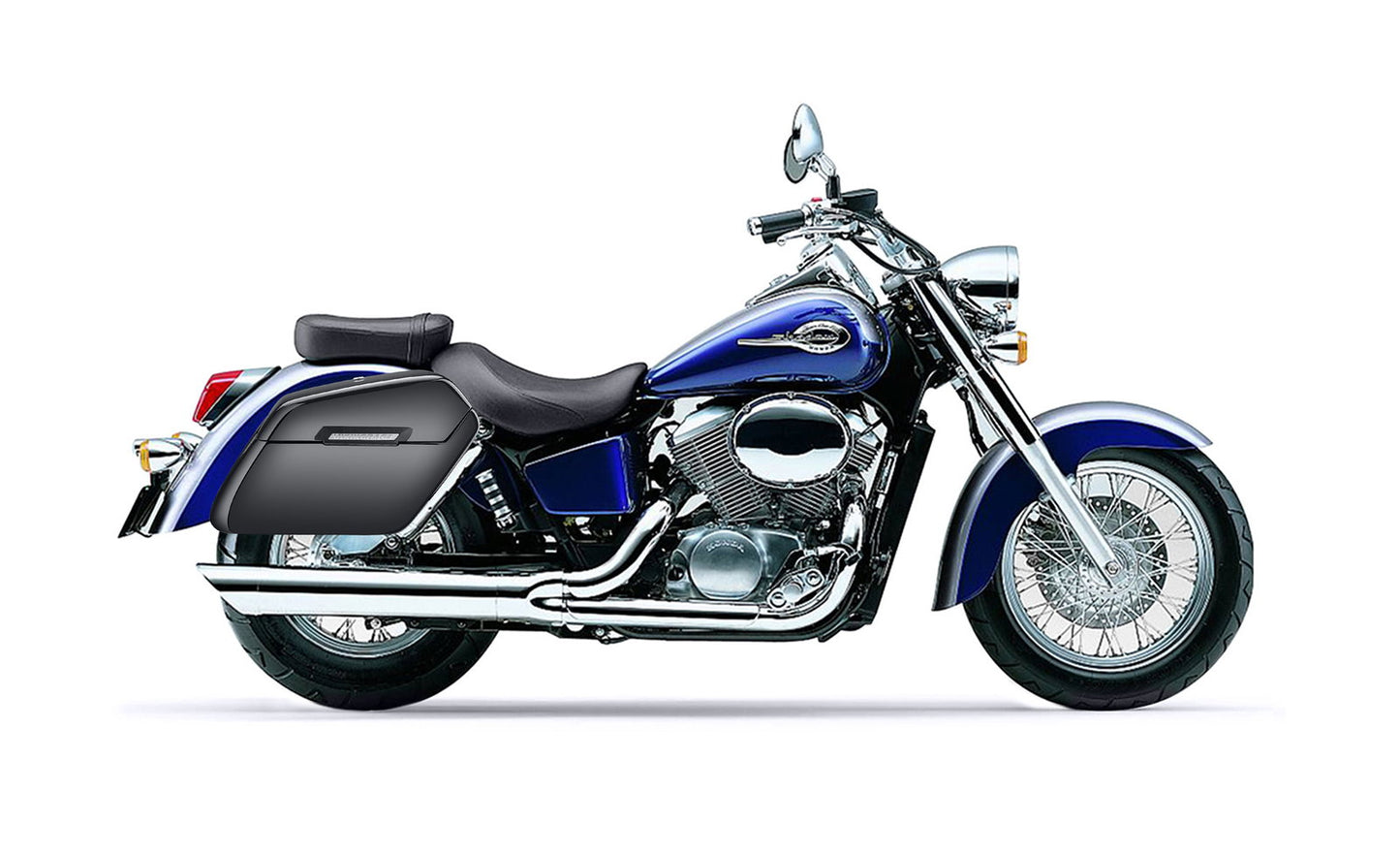 38L - Baldur XL Shock Cutout Honda Shadow 750 ACE Painted Hard Alforjas