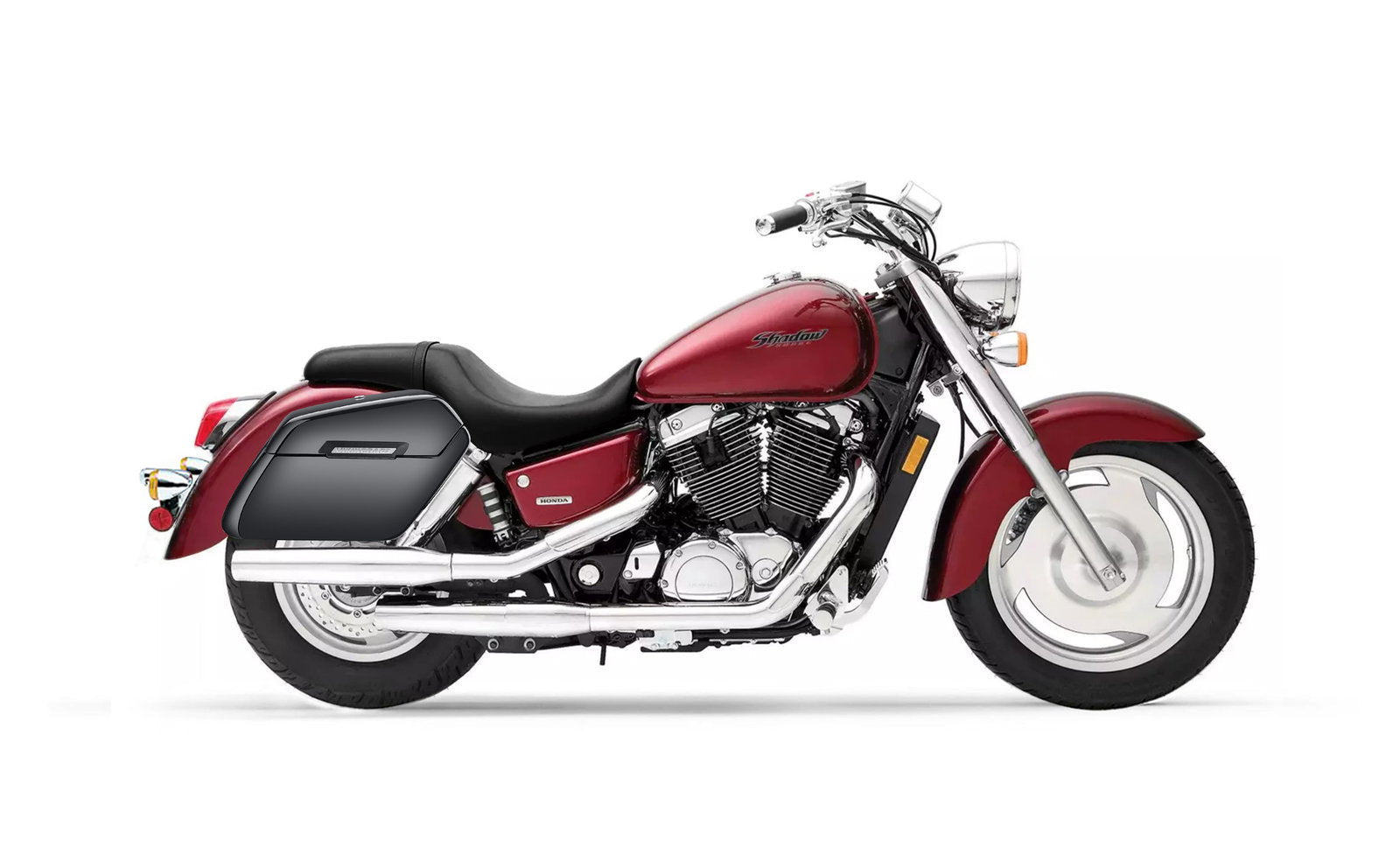 38L - Baldur XL Shock Cutout Honda Shadow 1100 Sabre Painted Hard Alforjas