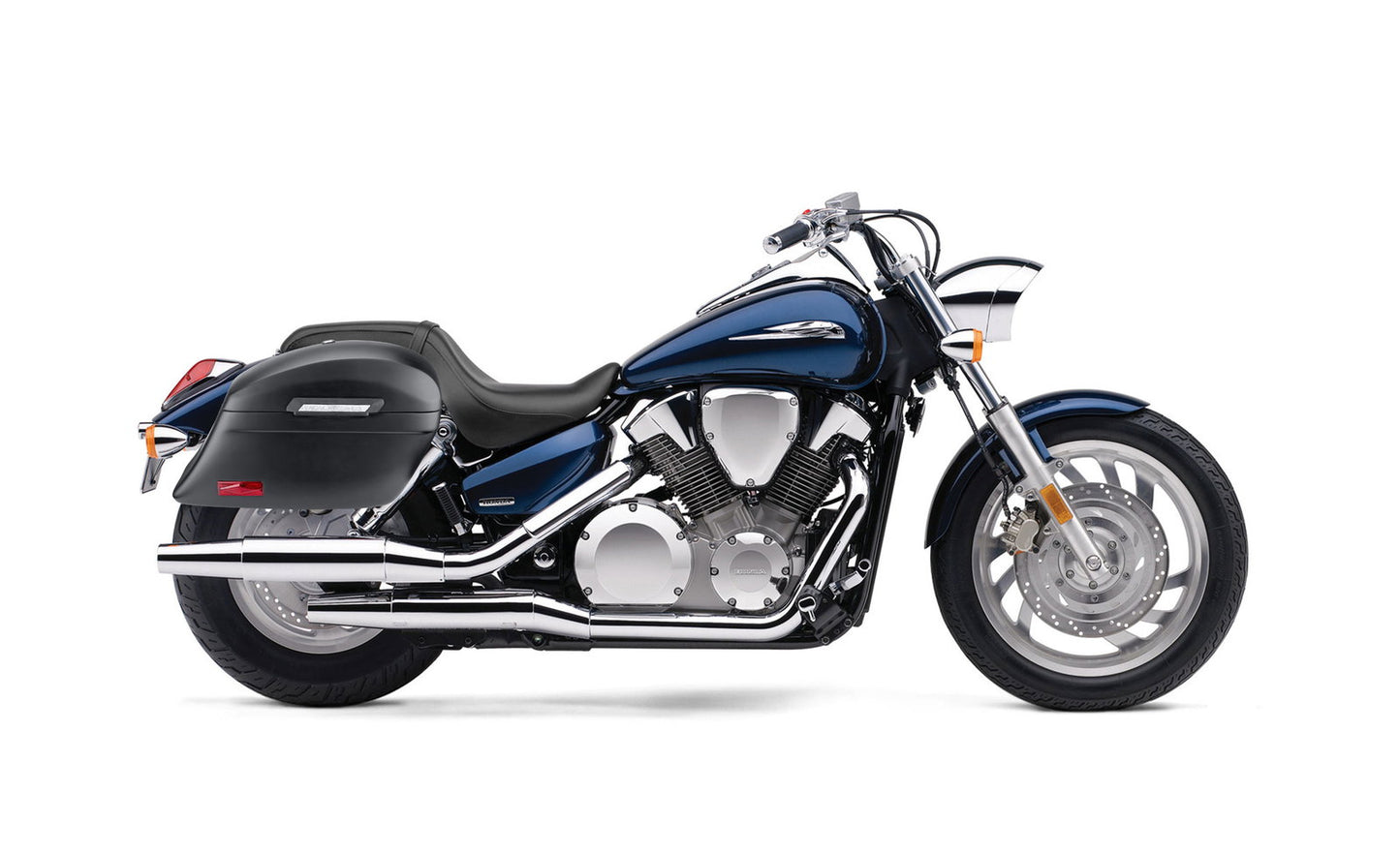 44L - Lamellar Stallion XL Honda VTX 1300 C Matte Motocicleta Hard Alforjas