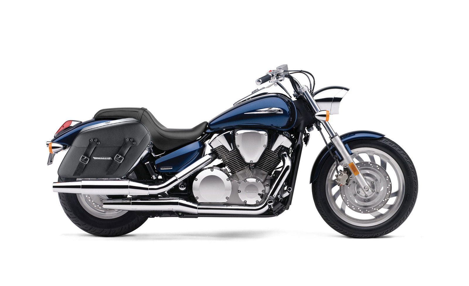 42L - Baldur XL Honda VTX 1300 C Leather Wrapped Hard Alforjas