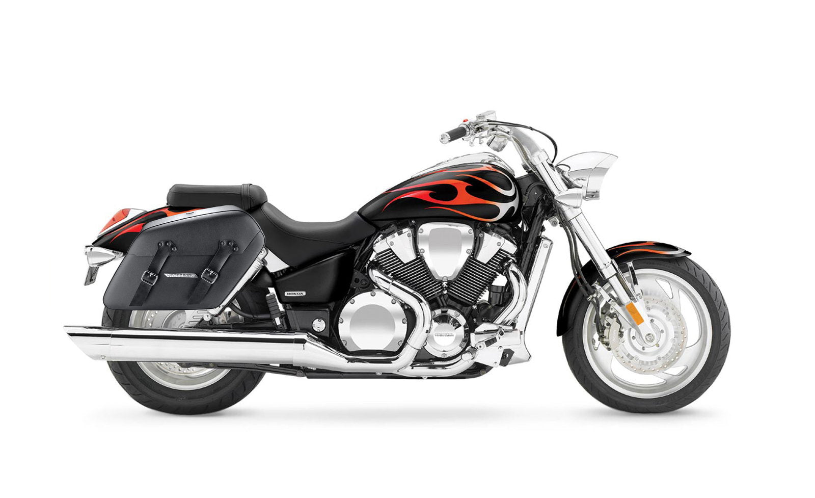 42L - Baldur XL Honda VTX 1800 C Leather Wrapped Hard Alforjas