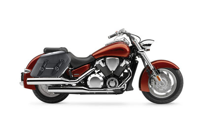 42L - Baldur XL Honda VTX 1800 N Leather Wrapped Hard Alforjas