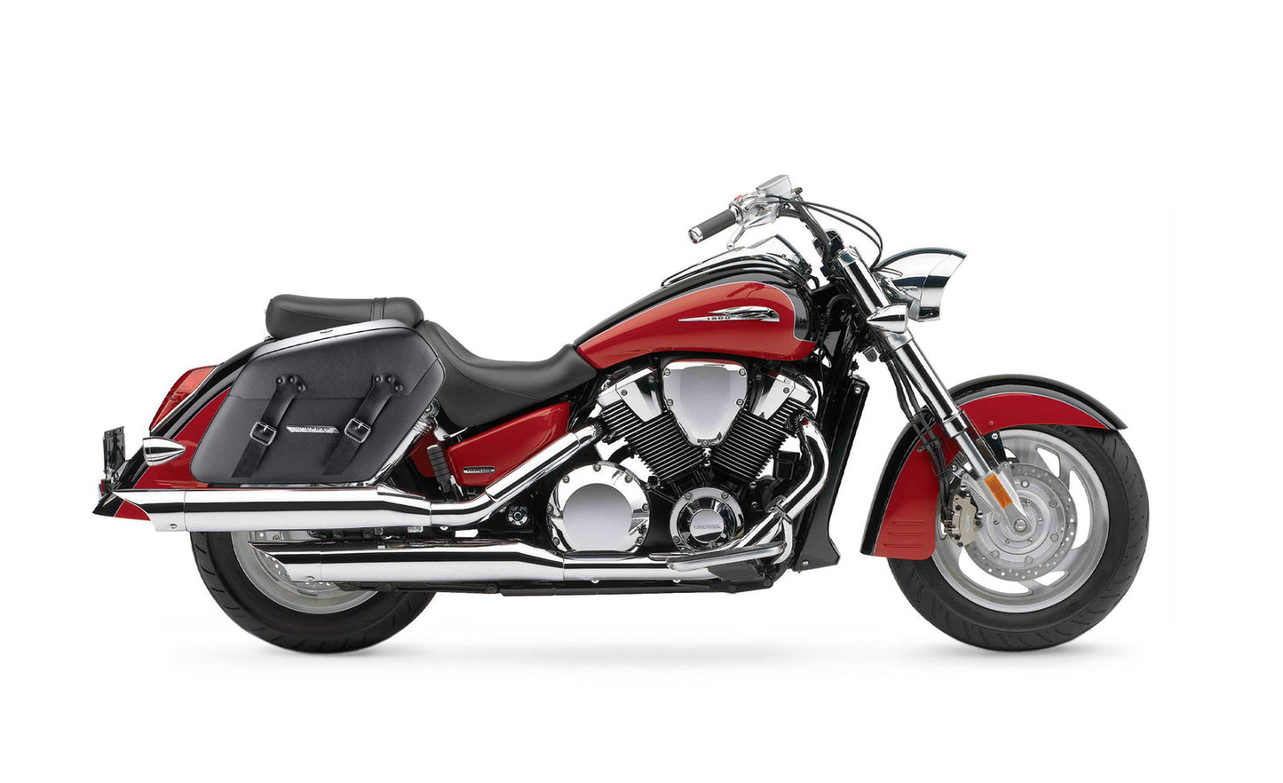 42L - Baldur XL Honda VTX 1800 R (Retro) Leather Wrapped Hard Alforjas