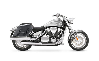 42L - Baldur XL Honda VTX 1800 F Leather Wrapped Hard Alforjas