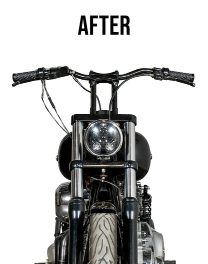 Viking Warlock 10" Handlebar Risers para Harley Dyna Super Glide FXD/I Gloss Black