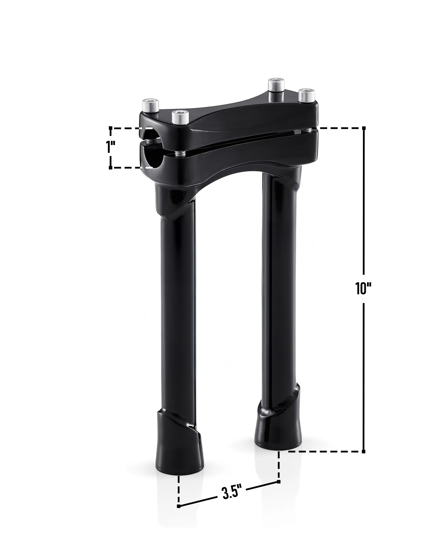 Viking Warlock 10" Handlebar Risers para Harley Dyna Super Glide Custom FXDC/I Gloss Black