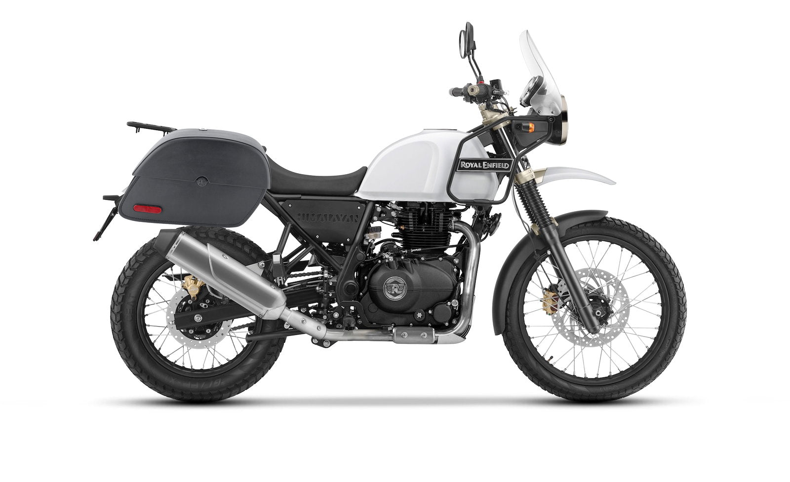 28L - Panzer Medium Quick Mount Royal Enfield Himalayan 410 Leather Alforjas