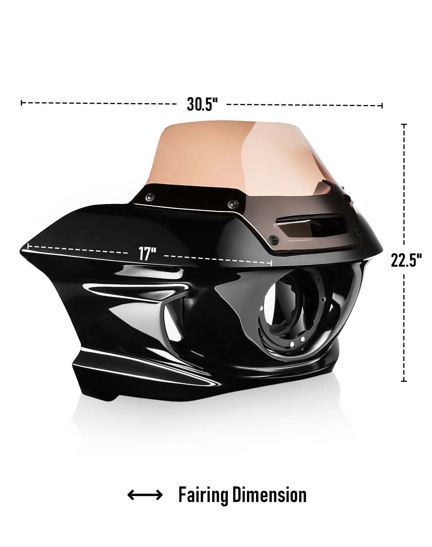 Viking Maverick Motocicleta Fairing para Harley Softail Low Rider S FXLRS Gloss Black