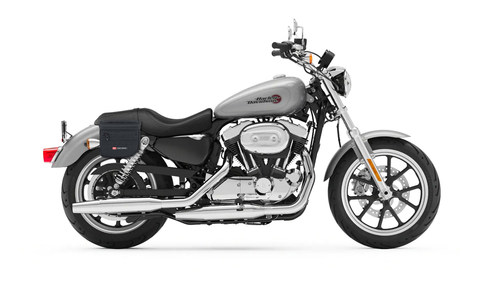 8L - Patriot Small Throw Over Alforjas para Harley Sportster Super Low XL883L