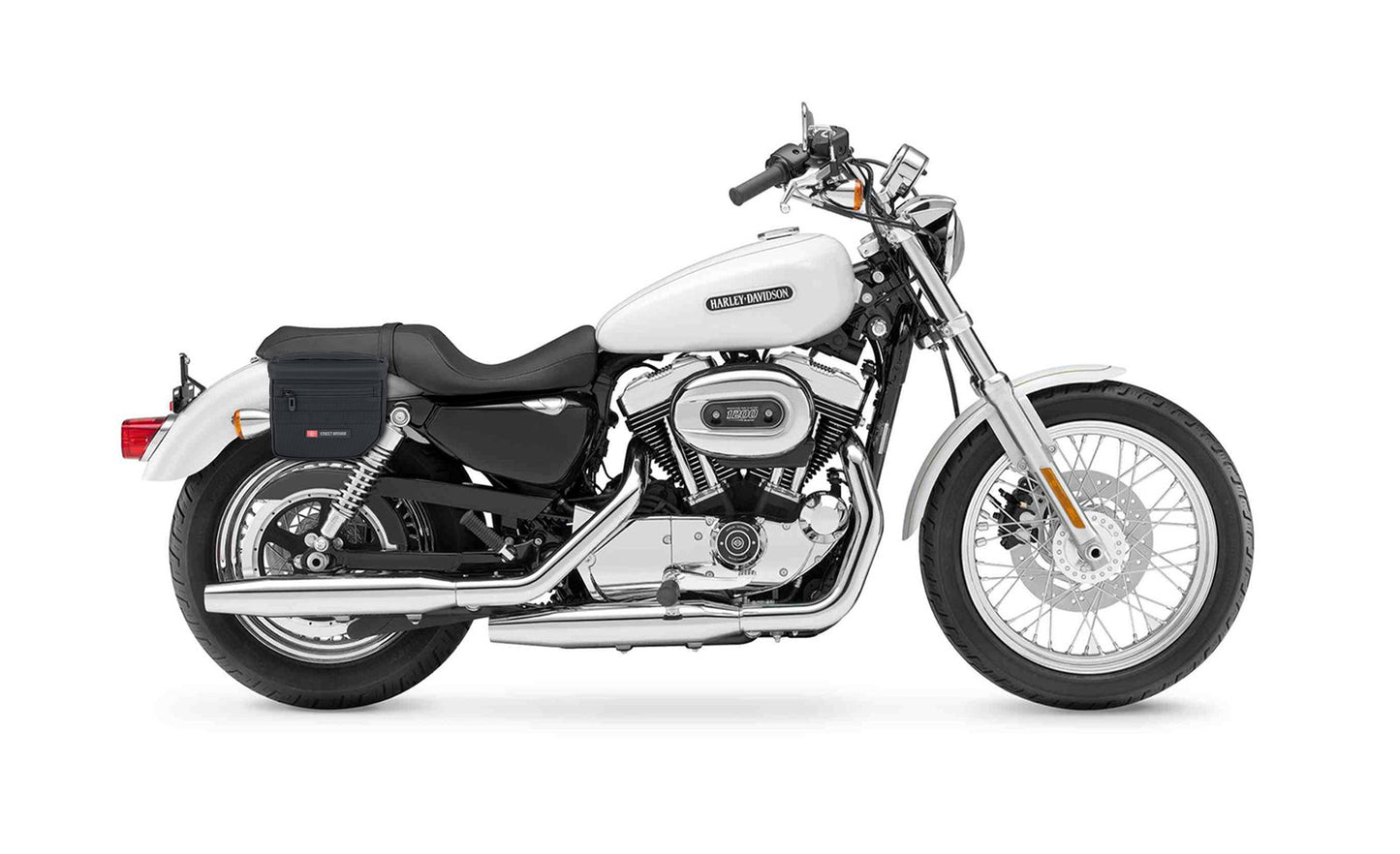 8L - Patriot Small Throw Over Alforjas para Harley Sportster 1200 Low XL1200L