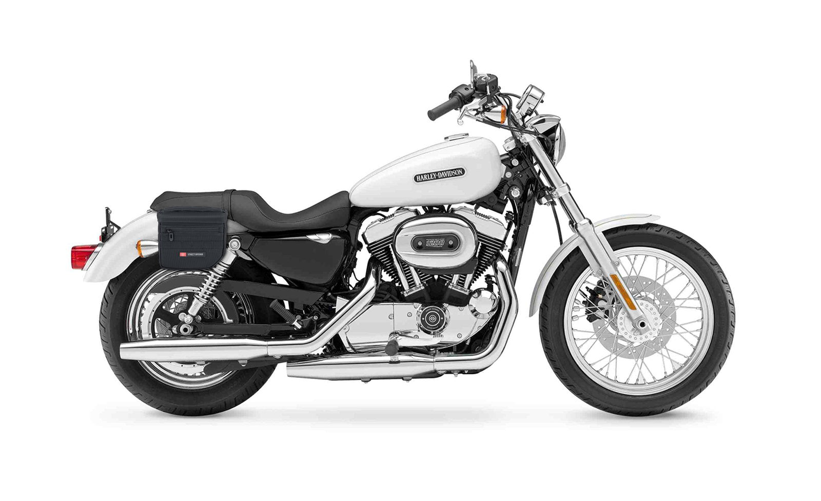 8L - Patriot Small Throw Over Alforjas para Harley Sportster 1200 Low XL1200L
