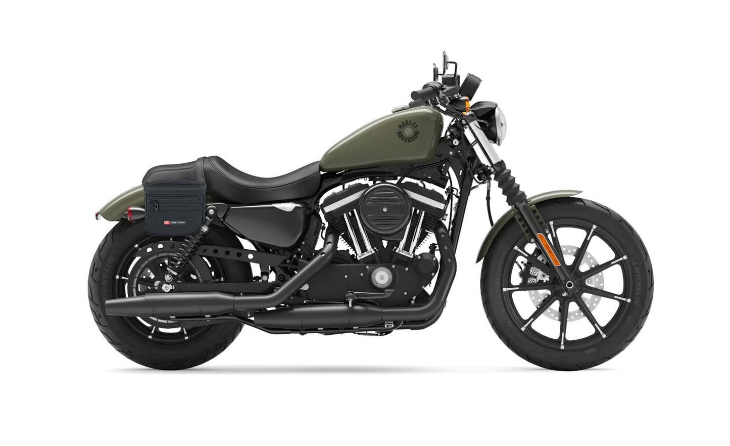 8L - Patriot Small Throw Over Alforjas para Harley Sportster 883 Iron XL883N