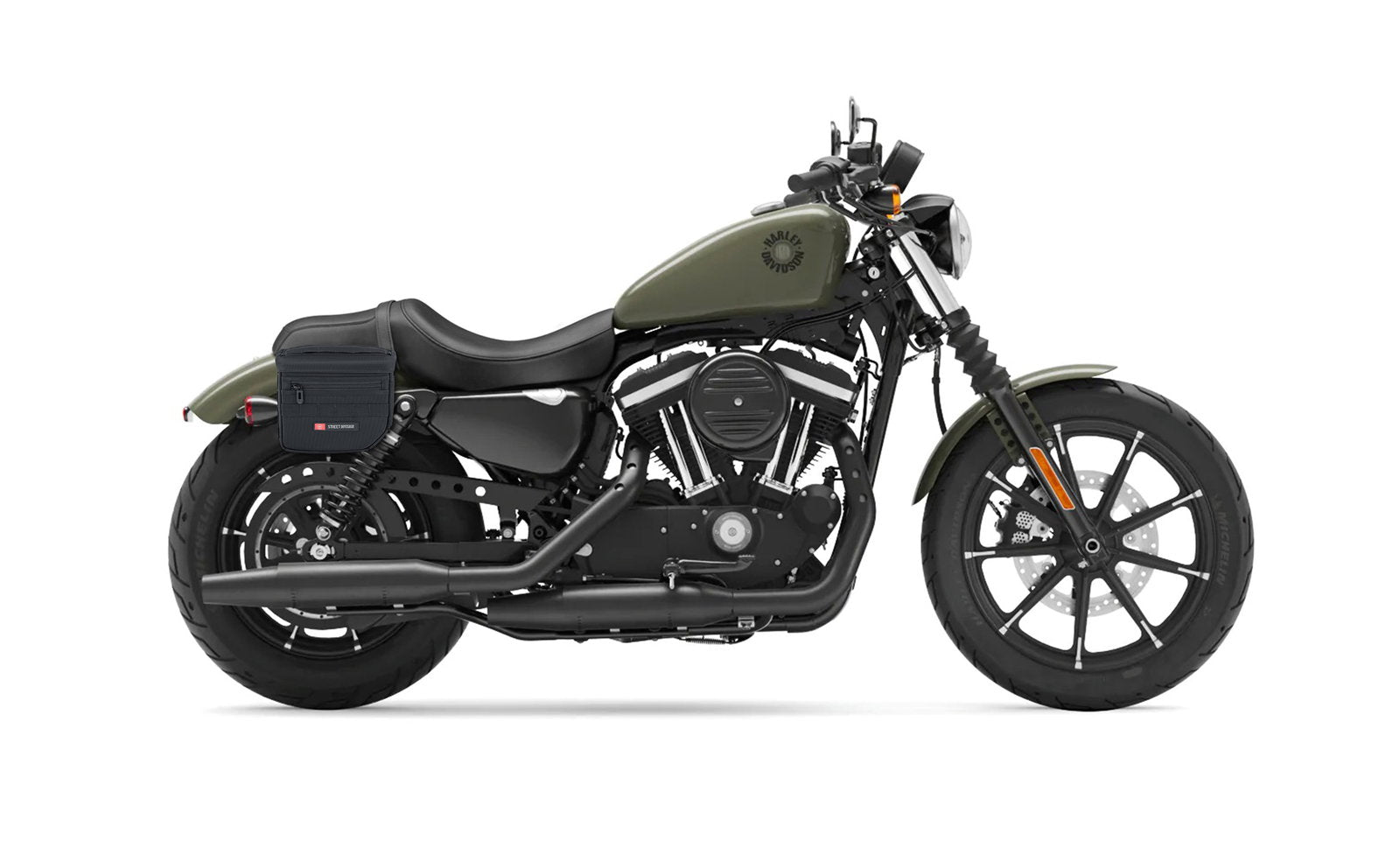 8L - Patriot Small Throw Over Alforjas para Harley Sportster 883 Iron XL883N