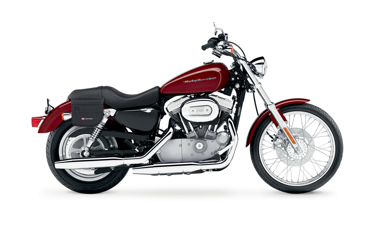 8L - Patriot Small Throw Over Alforjas para Harley Sportster 883 Custom XL883C/XLH883C