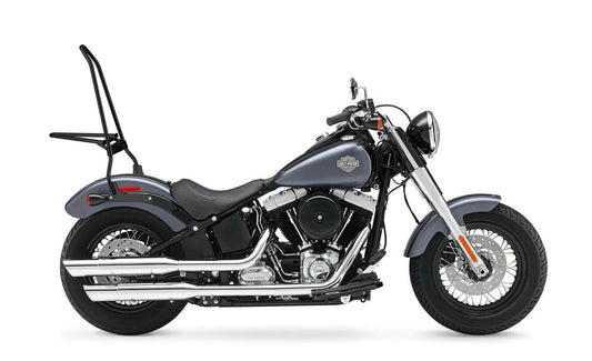 Iron Born Blade 25" Sissy bar with Foldable Luggage Rack para Harley Softail Slim FLS Matte Black