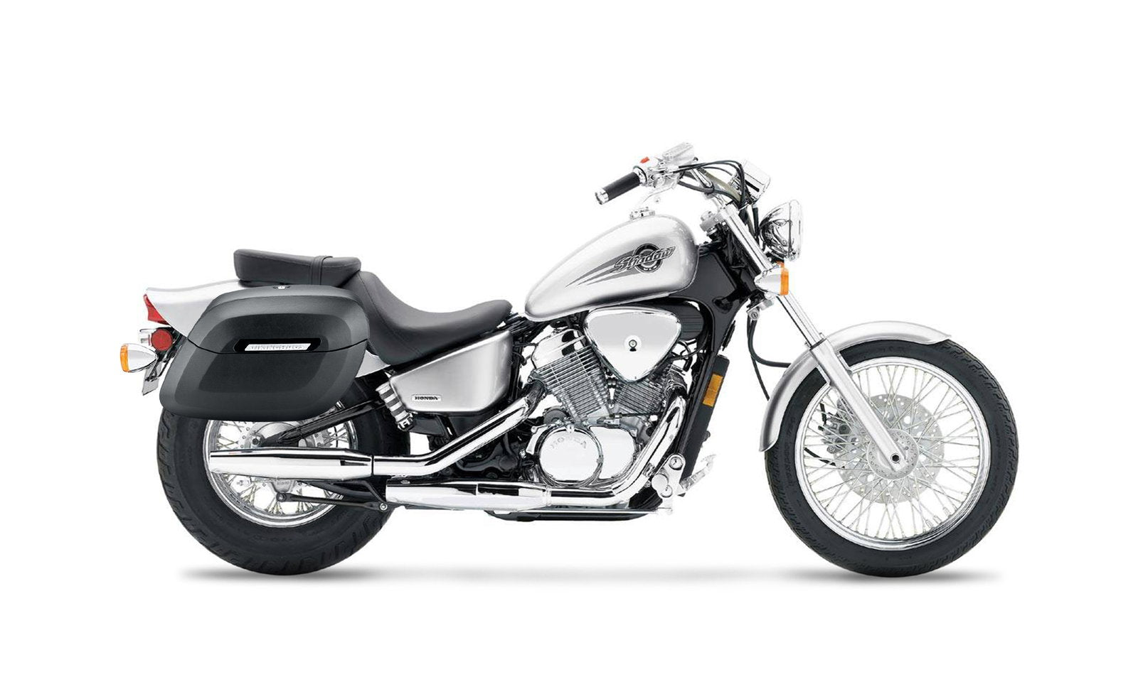 40L - Lamellar Raven Extra Large Honda Shadow 600 VLX Matte Hard Alforjas