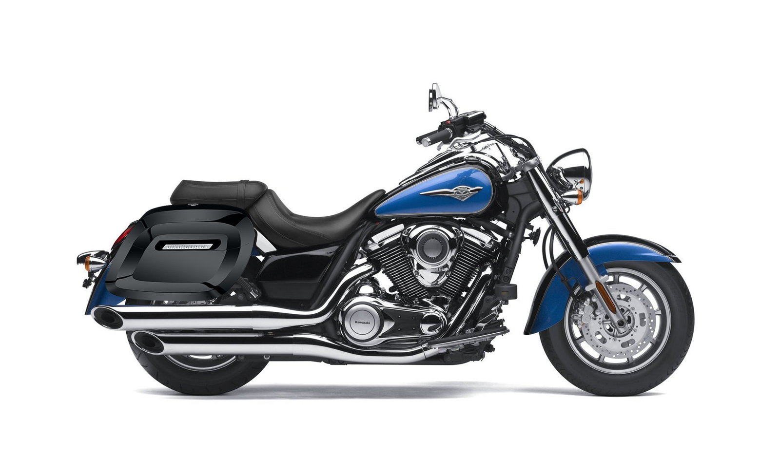 40L - Lamellar Raven Extra Large Kawasaki Vulcan 1700 Classic Painted Hard Alforjas