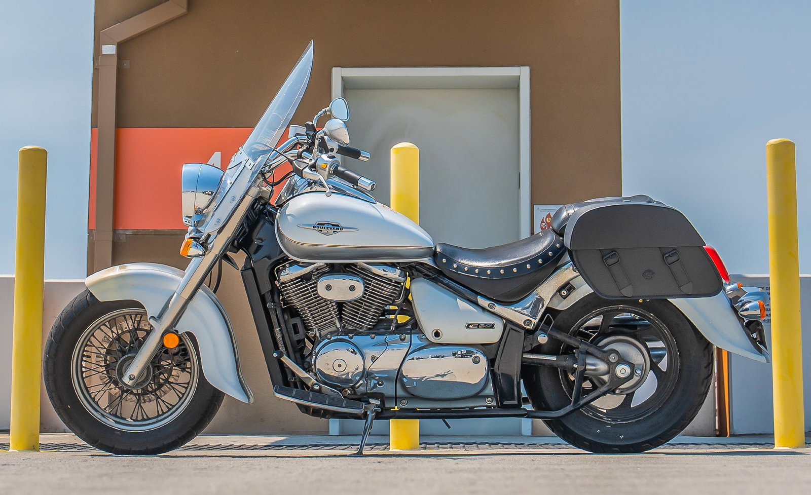 28L - Baelor Medium Quick Mount Suzuki Boulevard C50 VL800 Motocicleta Alforjas