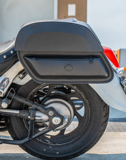 28L - Pantheon Medium Quick Mount Suzuki Boulevard C50 VL800 Motocicleta Alforjas