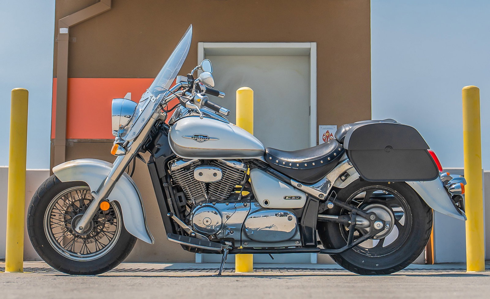 28L - Panzer Medium Quick Mount Suzuki Boulevard C50 VL800 Motocicleta Alforjas