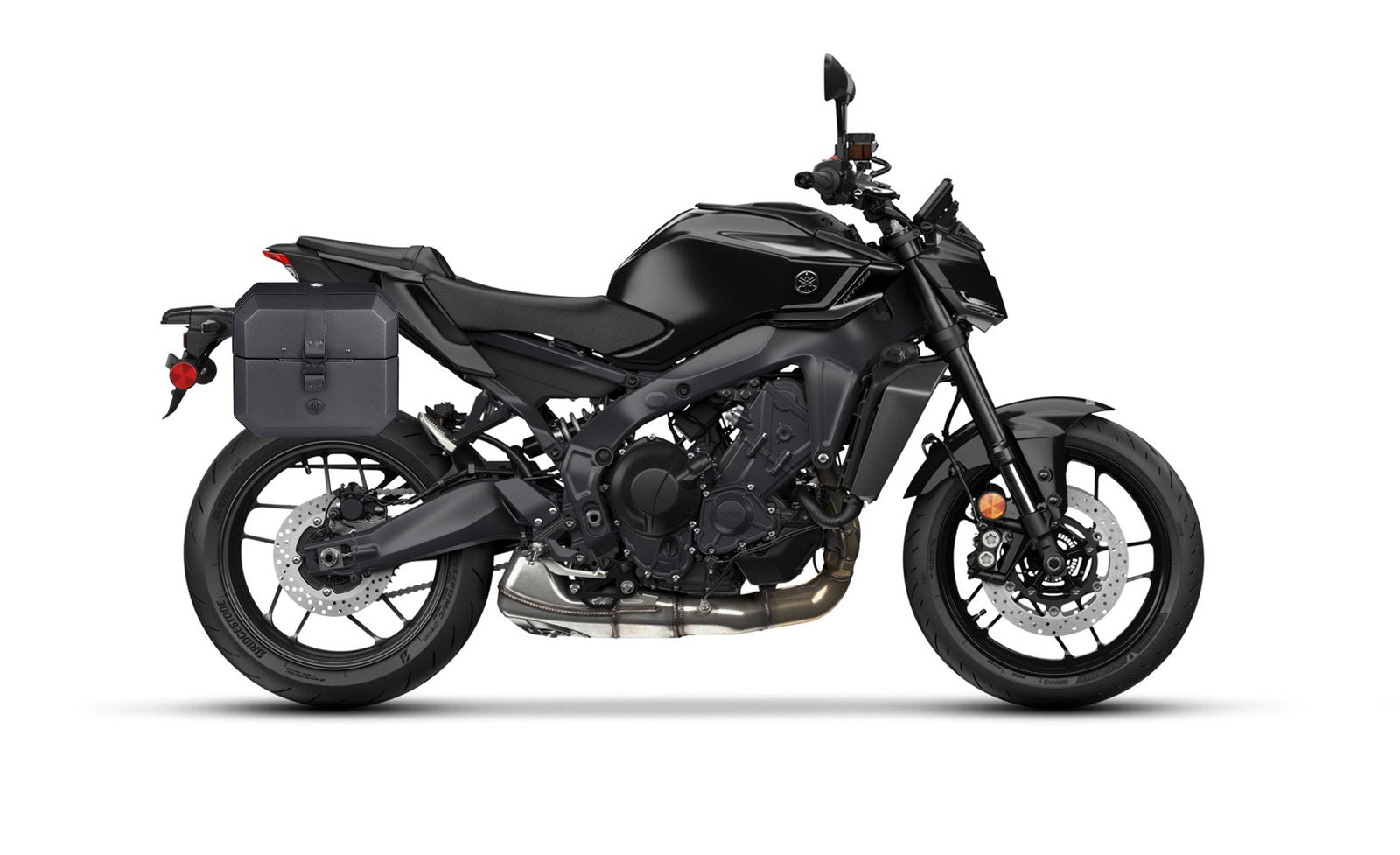 20L - Outlaw Quick-Mount Small Yamaha MT-09 Leather Wrapped Hard Alforjas