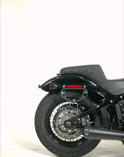 20L - Outlaw Quick-Mount Small Indian Scout Bobber Leather Wrapped Hard Alforjas