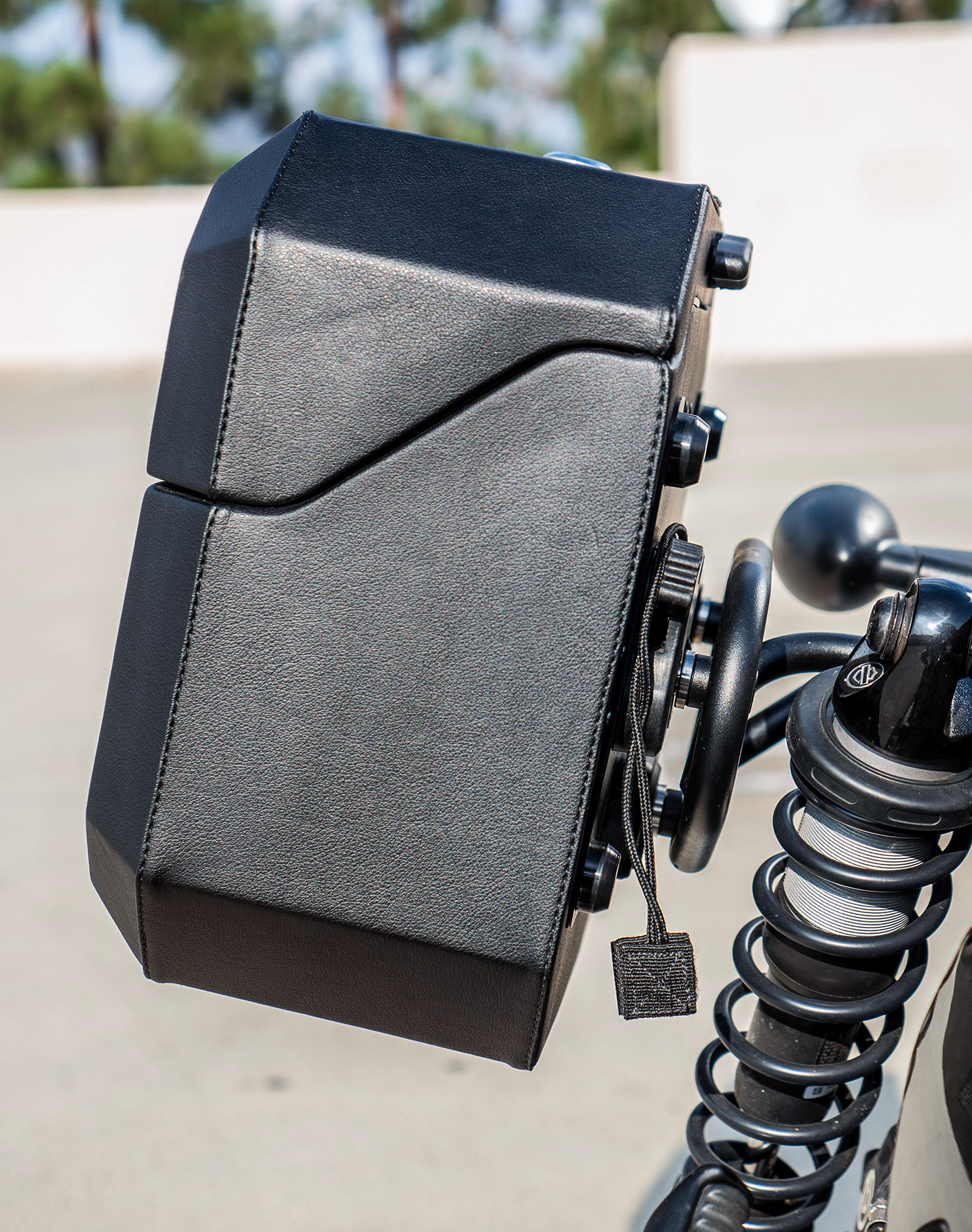 20L - Outlaw Quick-Mount Small Harley Sportster 883 Iron XL883N Leather Wrapped Hard Alforjas