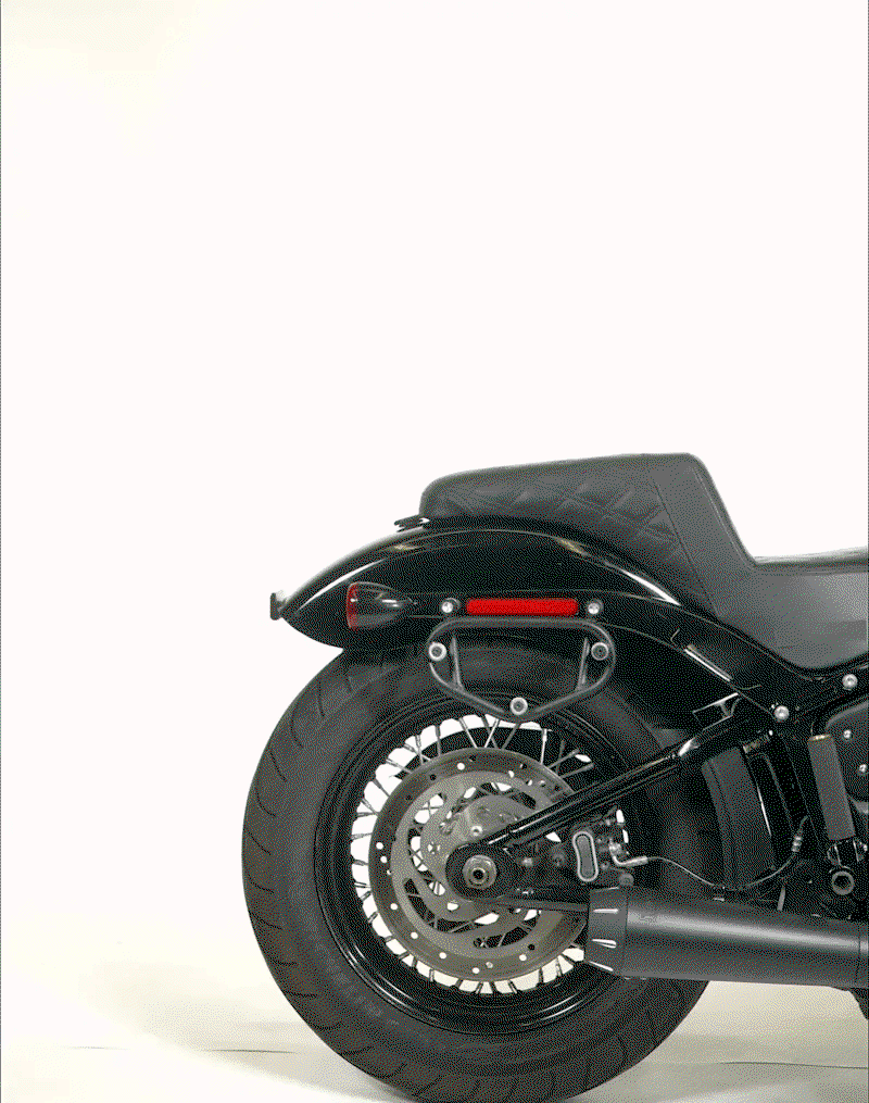 20L - Outlaw Quick-Mount Small Ducati Scrambler (2018-2022) Leather Wrapped Hard Alforjas