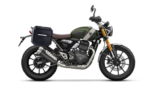 20L - Outlaw Quick-Mount Small Triumph Scrambler 400 X Painted Hard Alforjas