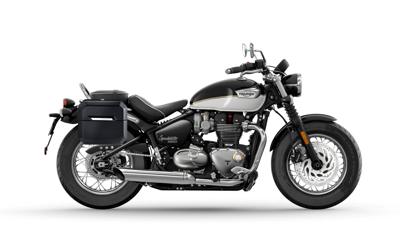 20L - Outlaw Quick-Mount Small Triumph Bonneville Speedmaster 2018+ Painted Hard Alforjas