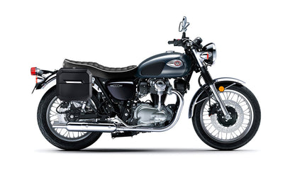 20L - Outlaw Quick-Mount Small Kawasaki W800 Painted Hard Alforjas