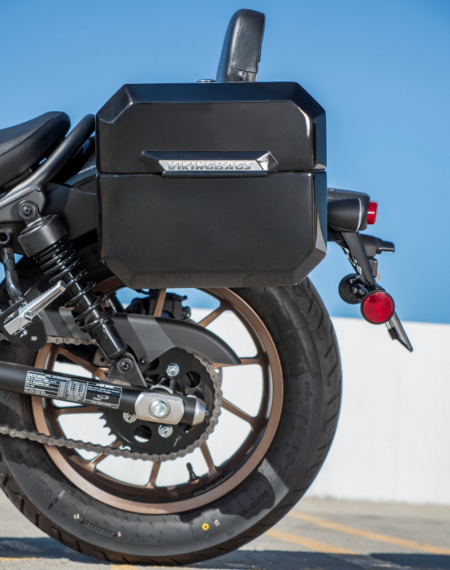 20L - Outlaw Quick-Mount Small Honda Rebel 500 Painted Hard Alforjas