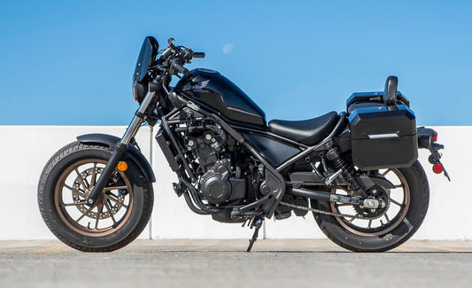 20L - Outlaw Quick-Mount Small Honda Rebel 300 Painted Hard Alforjas
