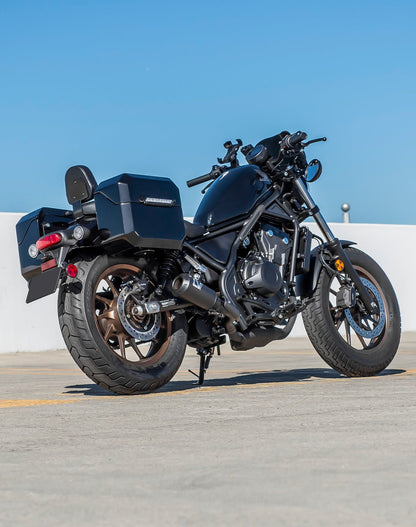 20L - Outlaw Quick-Mount Small Honda Rebel 300 Painted Hard Alforjas