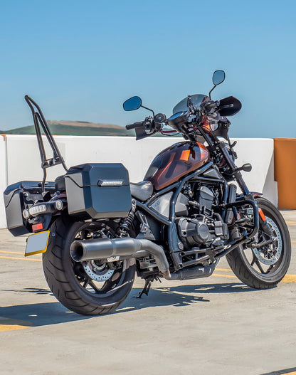 20L - Outlaw Quick-Mount Small Honda Rebel 1100 Painted Hard Alforjas