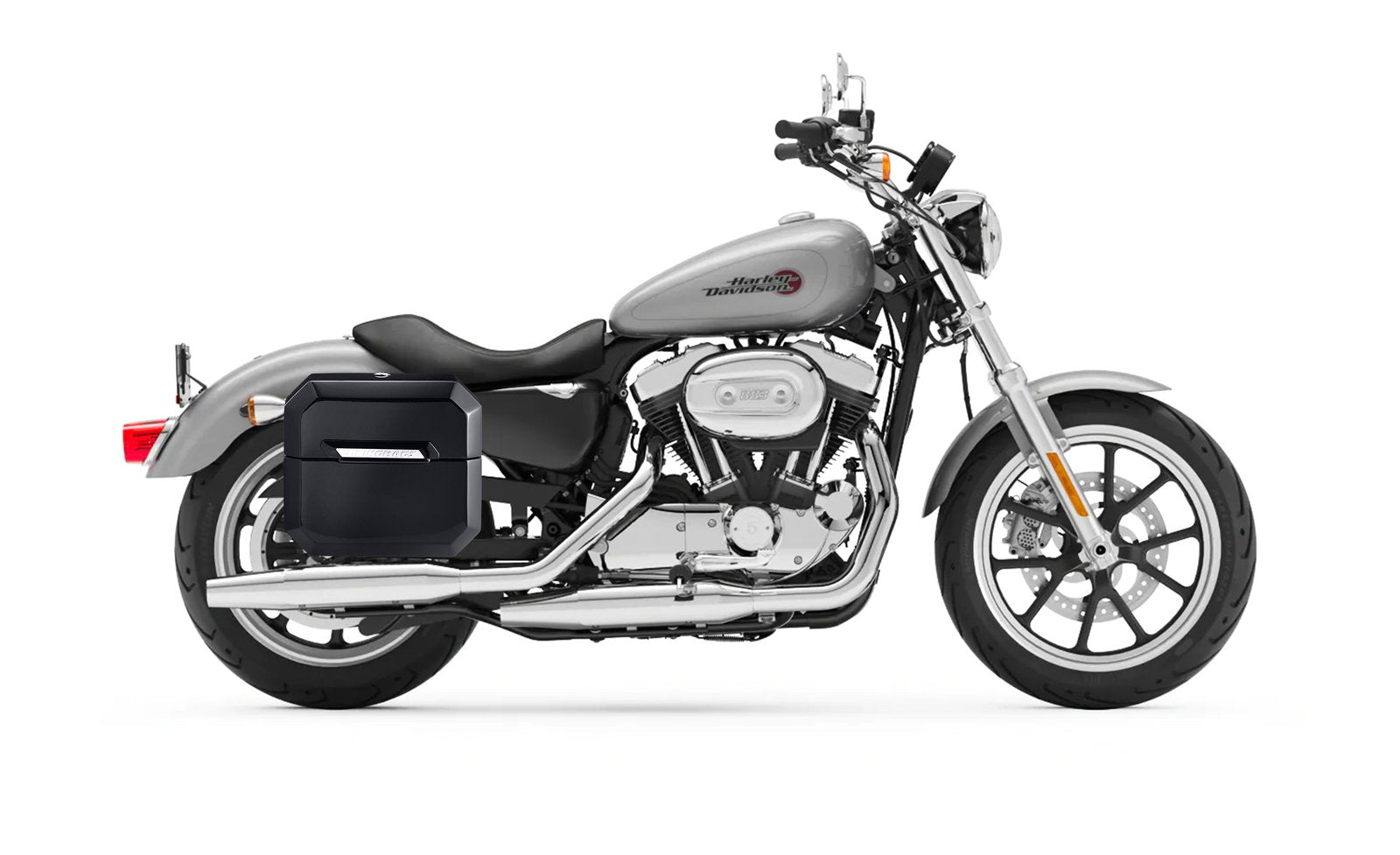 20L - Outlaw Quick-Mount Small Harley Sportster Superlow XL883L Painted Hard Alforjas