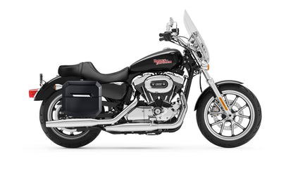 20L - Outlaw Quick-Mount Small Harley Sportster Super Low XL1200T Painted Hard Alforjas