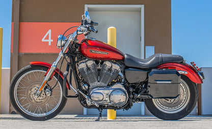 20L - Outlaw Quick-Mount Small Harley Sportster 883 Custom XL883C Painted Hard Alforjas
