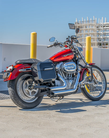 20L - Outlaw Quick-Mount Small Harley Sportster 883 Custom XL883C Painted Hard Alforjas