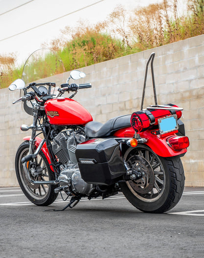 20L - Outlaw Quick-Mount Small Harley Sportster 1200 Low XL1200L Painted Hard Alforjas