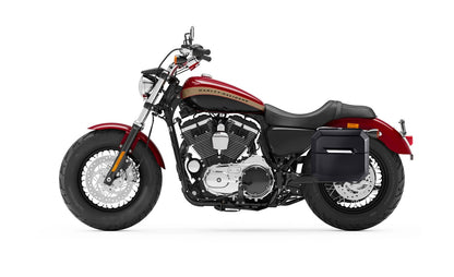 20L - Outlaw Quick-Mount Small Harley Sportster 1200 Custom XL1200C Painted Hard Alforjas