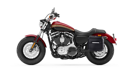 20L - Outlaw Quick-Mount Small Harley Sportster 1200 Custom XL1200C Painted Hard Alforjas