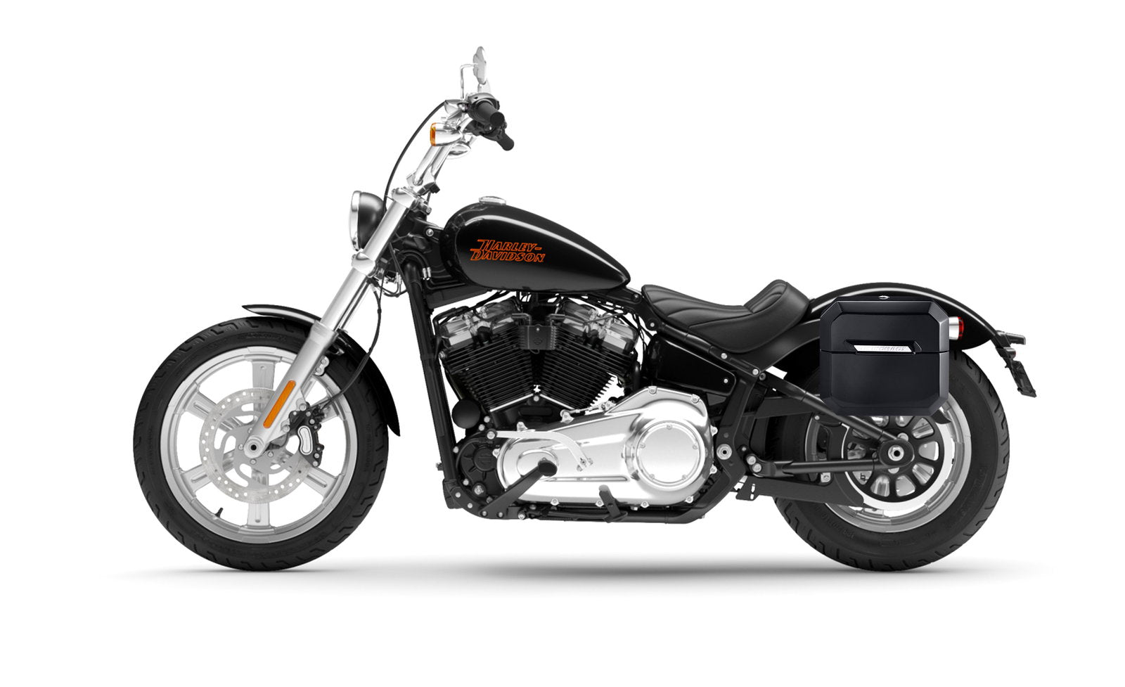 20L - Outlaw Quick-Mount Small Harley Softail Standard FXST Painted Hard Alforjas