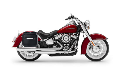 20L - Outlaw Quick-Mount Small Harley Softail Deluxe FLDE Painted Hard Alforjas