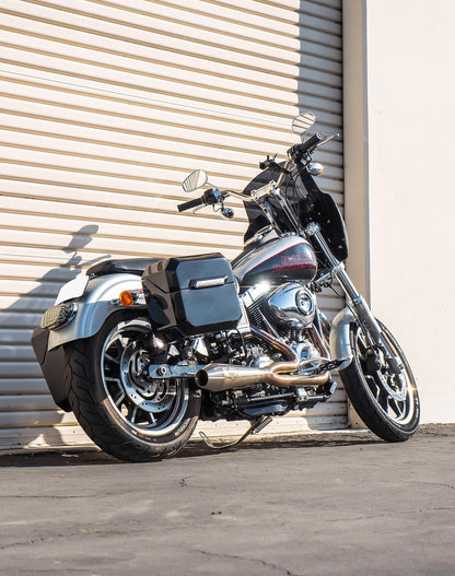 20L - Outlaw Quick-Mount Small Harley Dyna Low Rider FXDL Painted Hard Alforjas