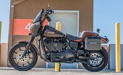 20L - Outlaw Quick-Mount Small Painted Hard Alforjas para Harley Dyna Super Glide Custom FXDC/I