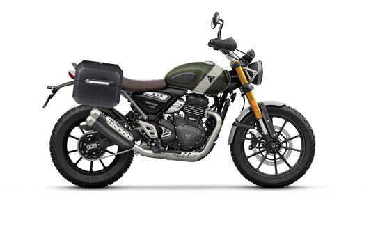 20L - Outlaw Quick-Mount Small Triumph Scrambler 400 X Matte Hard Alforjas