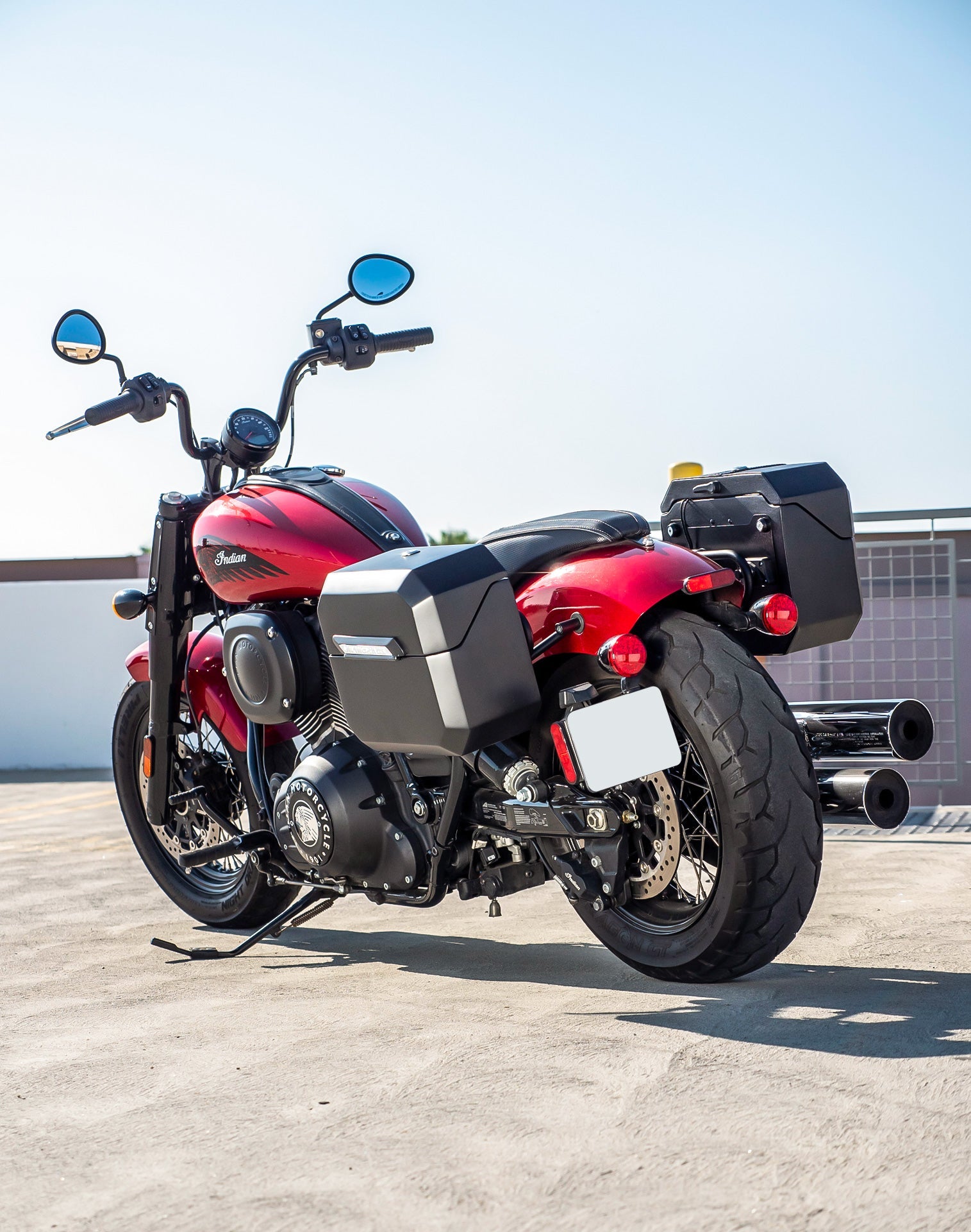 20L - Outlaw Quick-Mount Small Indian Super Chief Matte Hard Alforjas