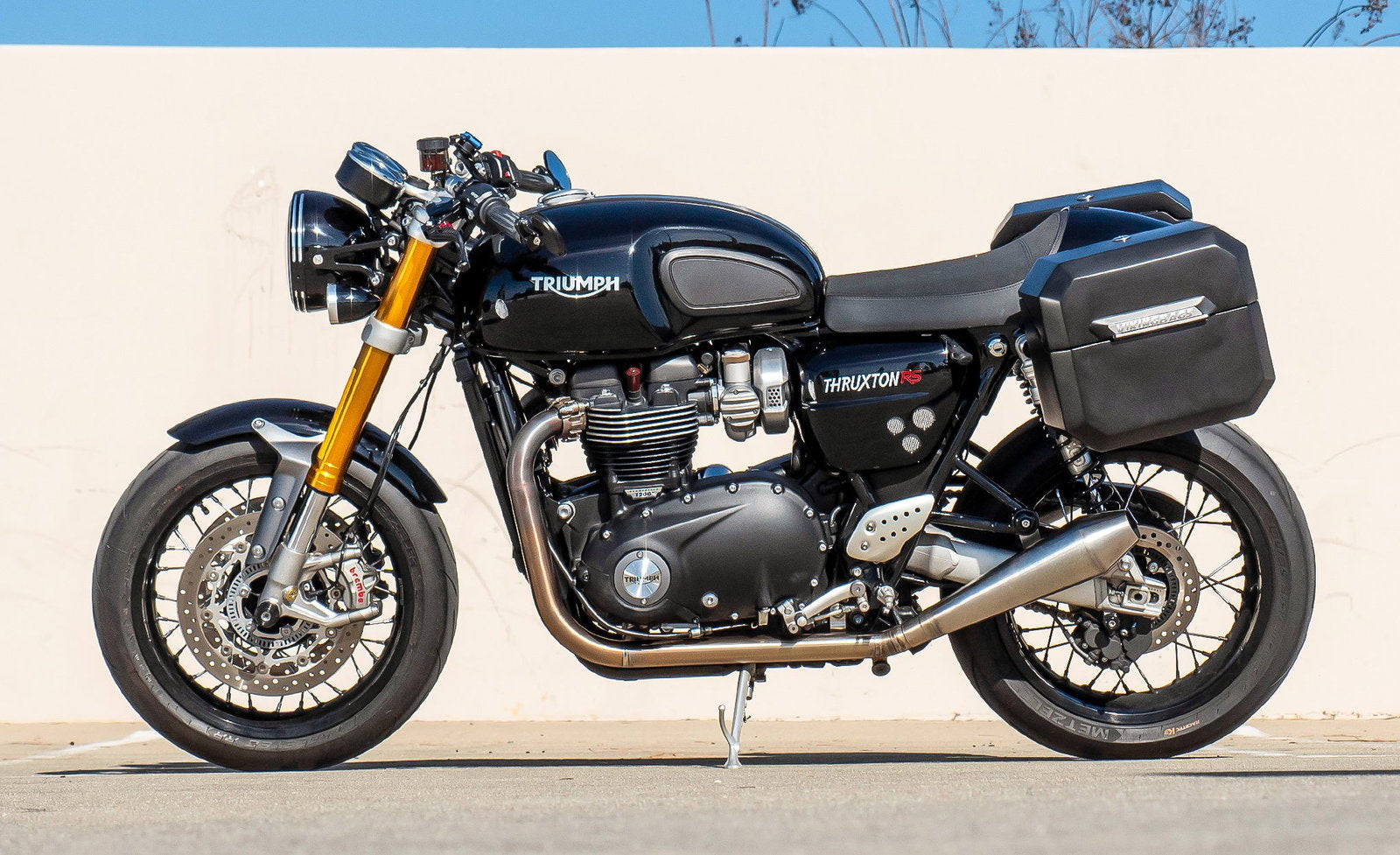 20L - Outlaw Quick-Mount Small Triumph Thruxton RS Matte Hard Alforjas